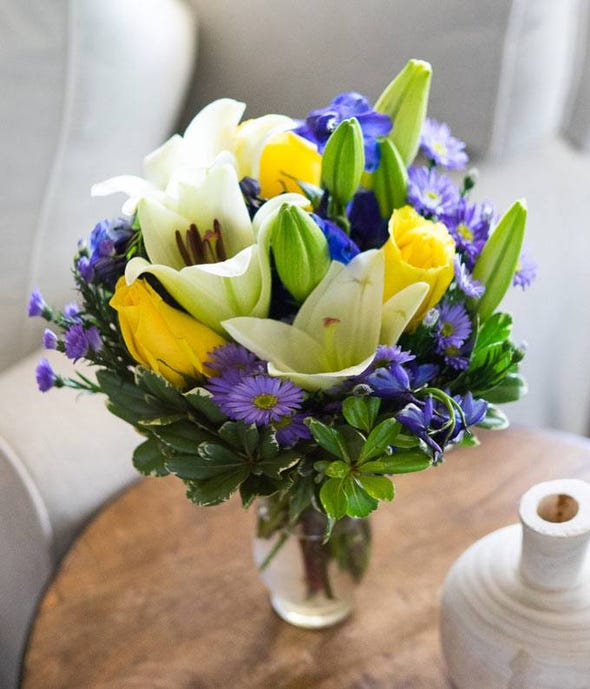 Bright blue skies bouquet