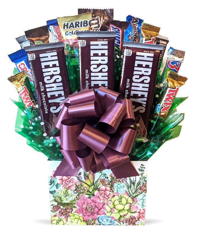 Mother's Day Succulent Garden Candy Bouquet
