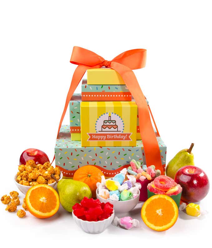 Happy Sweet Birthday Gift Tower